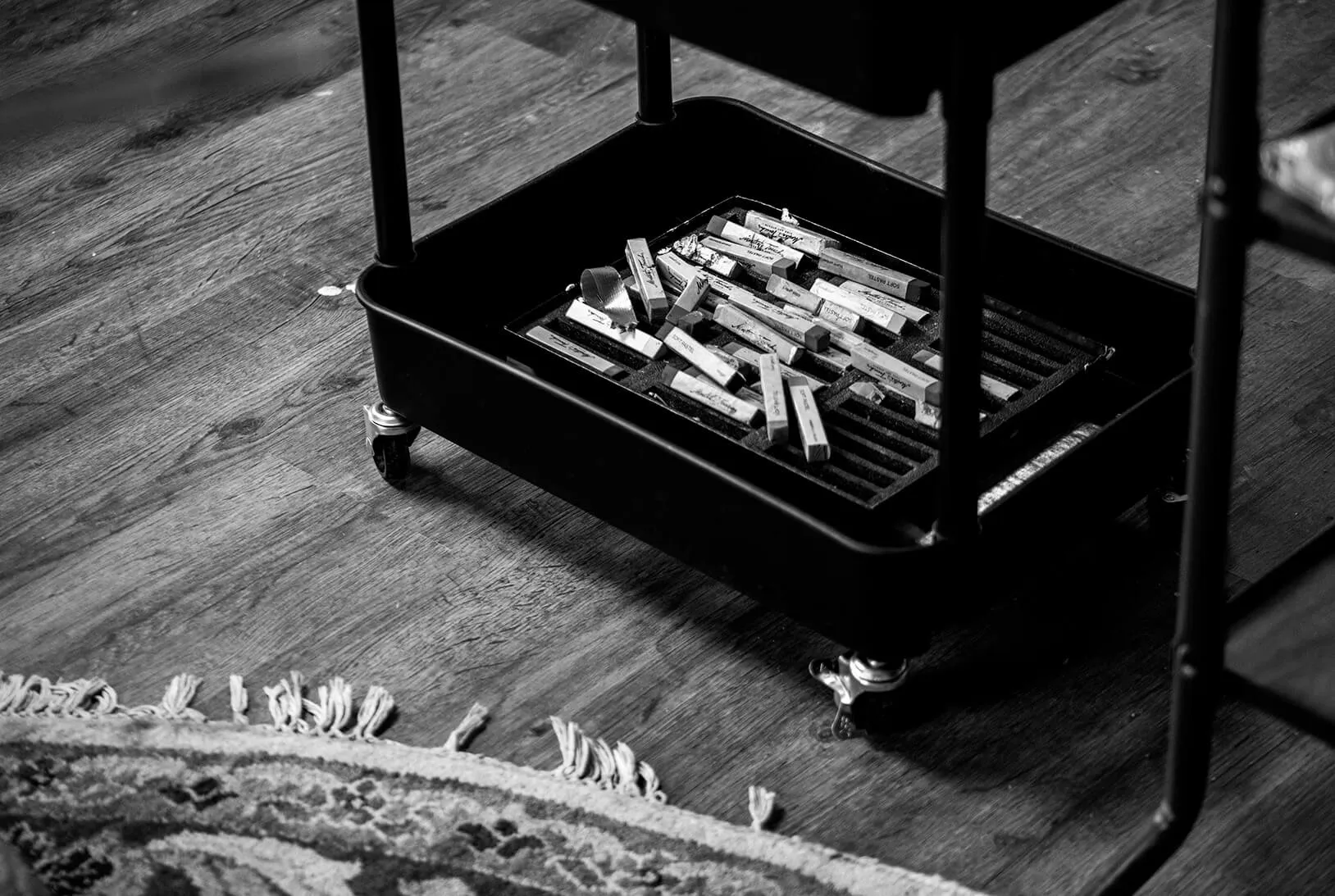 Cart with Pastels
